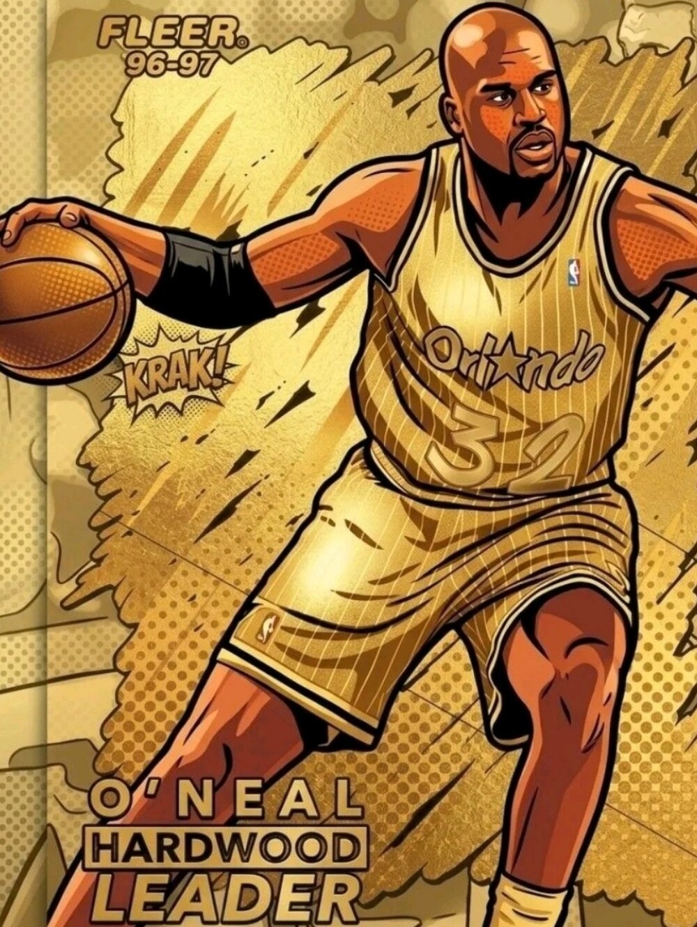 NEW! SHAQ ORLANDO MAGIC 8.5x11 GLOSSY COLOR POP ART FULL PAGE  POSTER SET OF TWO